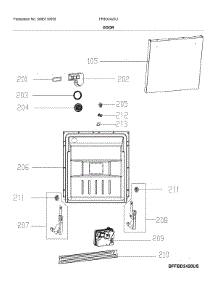 Door parts for Frigidaire Dishwasher FFBD2420UB from AppliancePartsPros.com