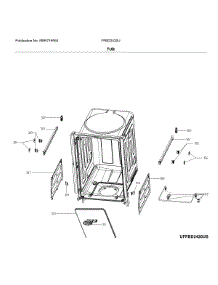 Tub parts for Frigidaire Dishwasher FFBD2420UW from AppliancePartsPros.com