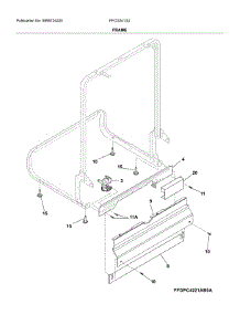 Frame parts for Frigidaire Dishwasher FFCD2413UB4A from AppliancePartsPros.com