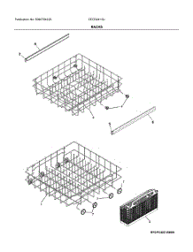 Racks parts for Frigidaire Dishwasher FFCD2413UB4A from AppliancePartsPros.com