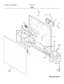 Door parts for Frigidaire Dishwasher FFCD2413US3A from AppliancePartsPros.com