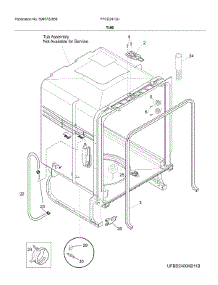 Tub parts for Frigidaire Dishwasher FFCD2413US3A from AppliancePartsPros.com