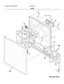 Door parts for Frigidaire Dishwasher FFCD2413US4A from AppliancePartsPros.com