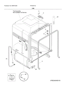 Tub parts for Frigidaire Dishwasher FFCD2413US4A from AppliancePartsPros.com