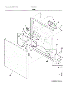 Door parts for Frigidaire Dishwasher FFCD2413UW2A from AppliancePartsPros.com