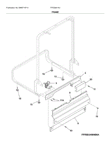 Frame parts for Frigidaire Dishwasher FFCD2413UW2A from AppliancePartsPros.com