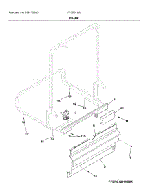 Frame parts for Frigidaire Dishwasher FFCD2413UW3A from AppliancePartsPros.com