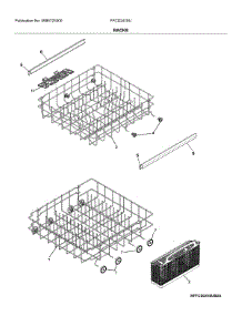 Racks parts for Frigidaire Dishwasher FFCD2418UB2A from AppliancePartsPros.com