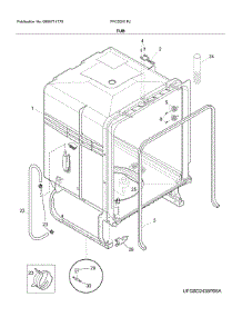 Tub parts for Frigidaire Dishwasher FFCD2418US1A from AppliancePartsPros.com
