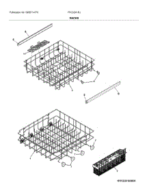 Racks parts for Frigidaire Dishwasher FFCD2418US1A from AppliancePartsPros.com