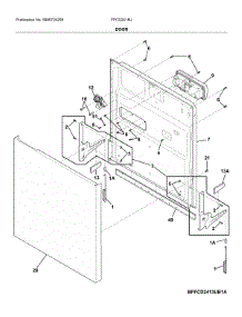 Door parts for Frigidaire Dishwasher FFCD2418US3A from AppliancePartsPros.com