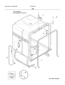Tub parts for Frigidaire Dishwasher FFCD2418US3A from AppliancePartsPros.com