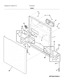 Door parts for Frigidaire Dishwasher FFCD2418UW1A from AppliancePartsPros.com
