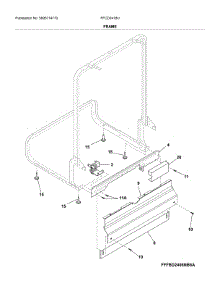 Frame parts for Frigidaire Dishwasher FFCD2418UW1A from AppliancePartsPros.com