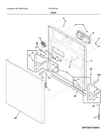 Door parts for Frigidaire Dishwasher FFCD2418UW2A from AppliancePartsPros.com