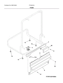 Frame parts for Frigidaire Dishwasher FFCD2418UW2A from AppliancePartsPros.com