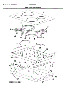 Main Top / Surface Units parts for Frigidaire Electric Cooktop FFEC3024LBB from AppliancePartsPros.com