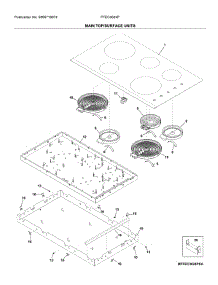 Main Top / Surface Units parts for Frigidaire Electric Cooktop FFEC3624PSB from AppliancePartsPros.com