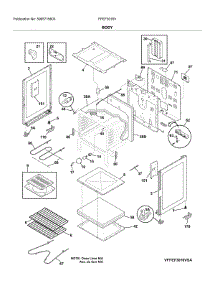 Body parts for Frigidaire Electric Range FFEF3016VBA from AppliancePartsPros.com
