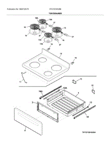 Top / Drawer parts for Frigidaire Electric Range FFEF3016VBB from AppliancePartsPros.com