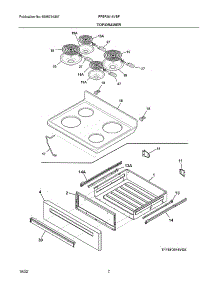 Top / Drawer parts for Frigidaire Electric Range FFEF3016VBF from AppliancePartsPros.com
