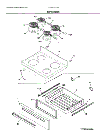 Top / Drawer parts for Frigidaire Electric Range FFEF3016VSB from AppliancePartsPros.com