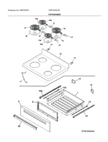 Top / Drawer parts for Frigidaire Electric Range FFEF3016VSC from AppliancePartsPros.com