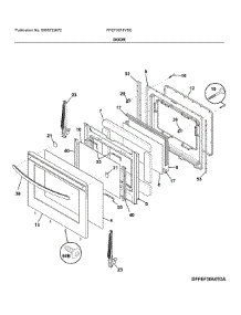 Door parts for Frigidaire Electric Range FFEF3016VSC from AppliancePartsPros.com