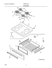Top / Drawer parts for Frigidaire Electric Range FFEF3016VSE from AppliancePartsPros.com