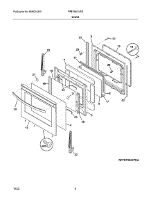 Door parts for Frigidaire Electric Range FFEF3016VSE from AppliancePartsPros.com