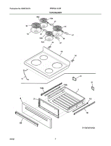 Top / Drawer parts for Frigidaire Electric Range FFEF3016VSF from AppliancePartsPros.com