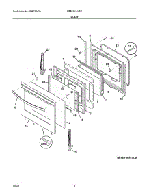Door parts for Frigidaire Electric Range FFEF3016VSF from AppliancePartsPros.com