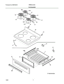 Top / Drawer parts for Frigidaire Electric Range FFEF3016VSG from AppliancePartsPros.com