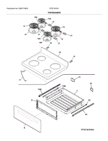 Top / Drawer parts for Frigidaire Electric Range FFEF3016VWA from AppliancePartsPros.com