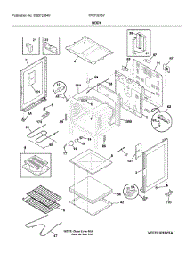 Body parts for Frigidaire Electric Range FFEF3016VWC from AppliancePartsPros.com