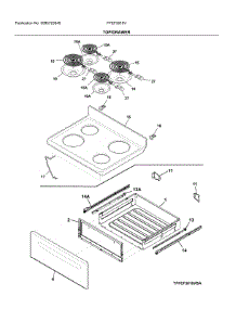 Top / Drawer parts for Frigidaire Electric Range FFEF3016VWC from AppliancePartsPros.com
