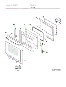 Door parts for Frigidaire Electric Range FFEF3016VWF from AppliancePartsPros.com