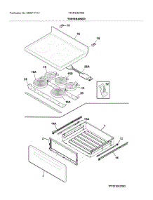 Top / Drawer parts for Frigidaire Electric Range FFEF3052TBD from AppliancePartsPros.com