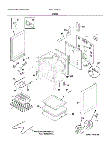 Body parts for Frigidaire Electric Range FFEF3052TSG from AppliancePartsPros.com