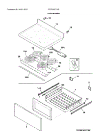 Top / Drawer parts for Frigidaire Electric Range FFEF3052TSG from AppliancePartsPros.com