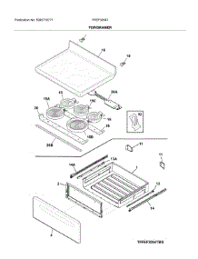 Top / Drawer parts for Frigidaire Electric Range FFEF3054TBJ from AppliancePartsPros.com