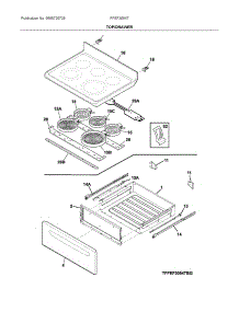 Top / Drawer parts for Frigidaire Electric Range FFEF3054TBP from AppliancePartsPros.com