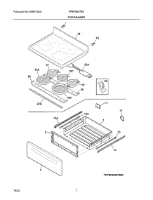 Top / Drawer parts for Frigidaire Electric Range FFEF3054TBS from AppliancePartsPros.com