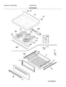 Top / Drawer parts for Frigidaire Electric Range FFEF3054TDH from AppliancePartsPros.com
