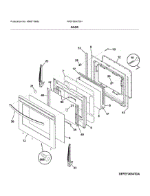 Door parts for Frigidaire Electric Range FFEF3054TDH from AppliancePartsPros.com
