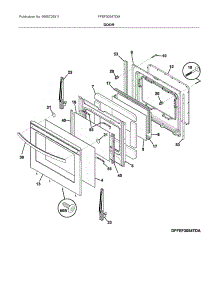 Door parts for Frigidaire Electric Range FFEF3054TDM from AppliancePartsPros.com