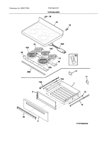 Top / Drawer parts for Frigidaire Electric Range FFEF3054TDP from AppliancePartsPros.com