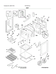 Body parts for Frigidaire Electric Range FFEF3054TSJ from AppliancePartsPros.com