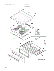 Top / Drawer parts for Frigidaire Electric Range FFEF3054TSR from AppliancePartsPros.com