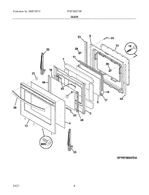 Door parts for Frigidaire Electric Range FFEF3054TSR from AppliancePartsPros.com